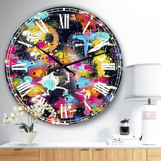 Designart the Lovers the Dreamers & Me Oversized Modern Wall Clock
